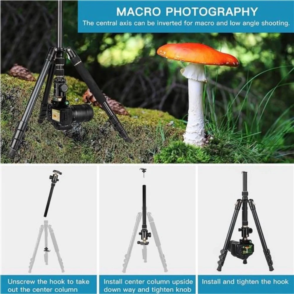 Tripod for Camera, Professional DSRL Tripod for Photography, Tall Camera Tripod
